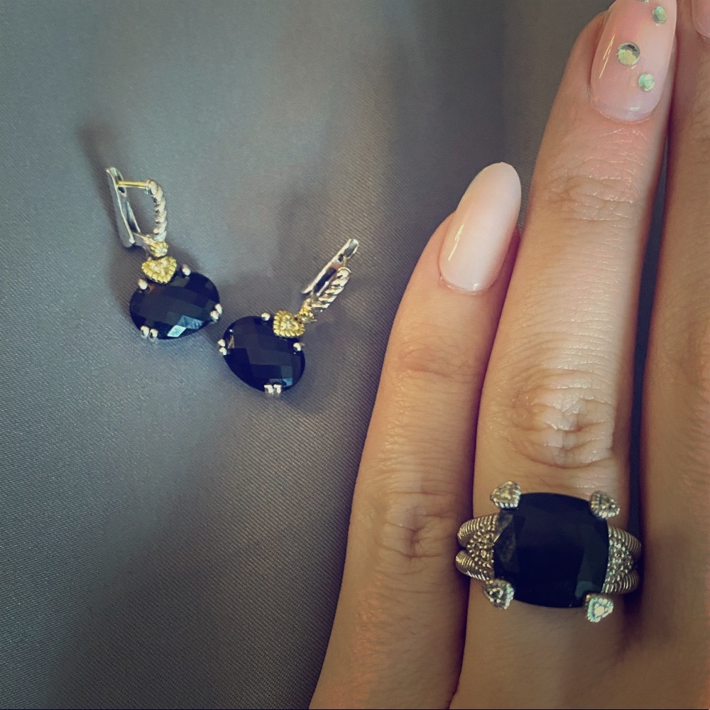 Earring and ring matching set